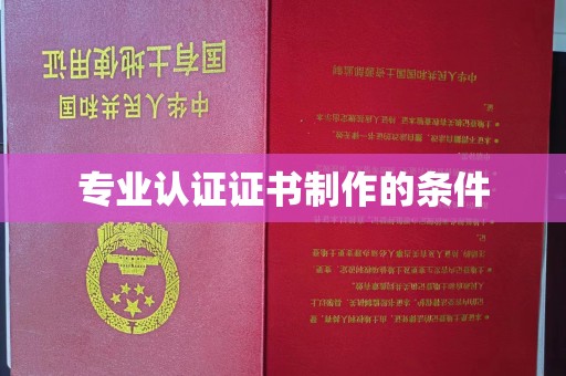 金平专业认证证书制作的条件