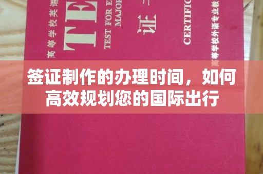 金平签证制作的办理时间，如何高效规划您的国际出行