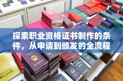金平探索职业资格证书制作的条件，从申请到颁发的全流程解析