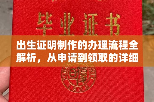 金平出生证明制作的办理流程全解析，从申请到领取的详细指南