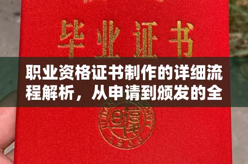 金平职业资格证书制作的详细流程解析，从申请到颁发的全方位指南