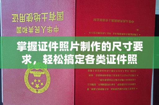 金平掌握证件照片制作的尺寸要求，轻松搞定各类证件照